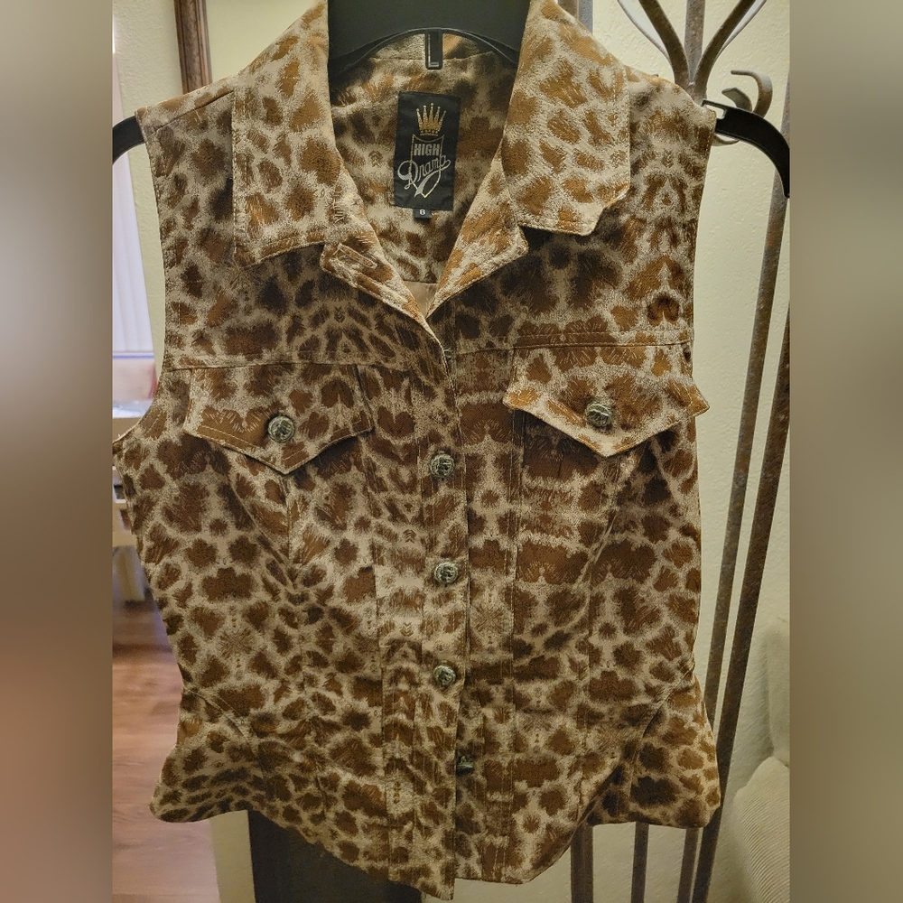 High Drama Animal Print Top.